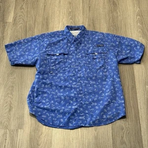 Columbia PFG Fishing Gear Herren Hemd Large blau Super Bahama belüftet Hawaii - Bild 1 von 11