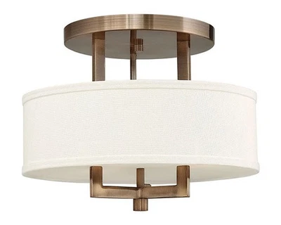Hinkley Lighting 3200 3 Light 15"W Semi-Flush Ceiling Fixture - Bronze - Image 1 of 4