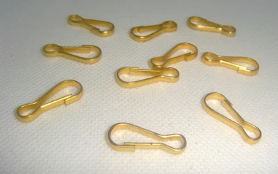 10 Pcs GOLDTONE Lanyard Snap Spring Hooks  Lanyard Clasp Zipper Pull 23mm .90in. - Image 1 of 4