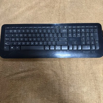 MICROSOFT WIRELESS KEYBOARD MOUSE COMBO CORDLESS BLACK 850 X937933-001 - Image 1 of 4