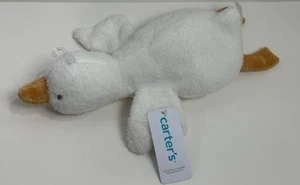 NWT Carters White Orange Duck Goose Plush Stuffed Animal Baby Toy Lovey 68327 - Picture 1 of 6