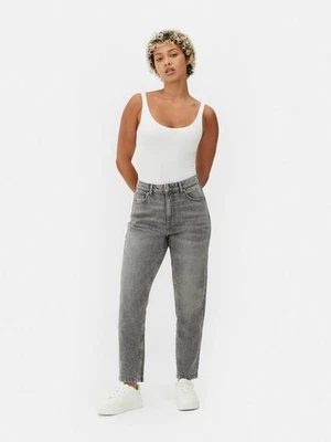 UK HIGH STREET BRAND Ladies High Rise Mom Fit Jeans Grey And Dark Washed Denim Trousers Bottom