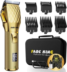 FADEKING® Profi Haarschneidemaschine für Herren - Akku Friseur Golden  - Bild 1 von 6
