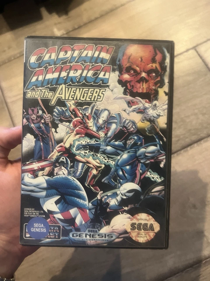 Captain America and the Avengers (Sega Genesis, 1992) WITH BOX NO MANUAL - Image 1 of 4