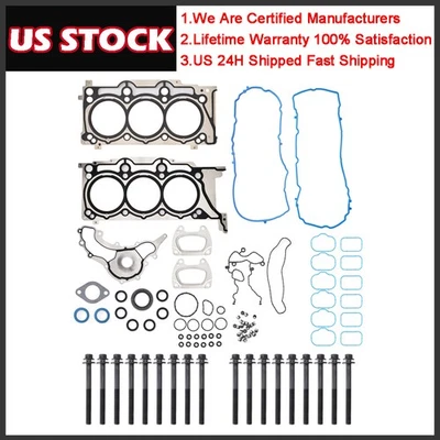 Juego de pernos de junta de culata de motor para Ram Chrysler Dodge Avenger Jeep Wrangler 3,6 L Foto 1 de 4