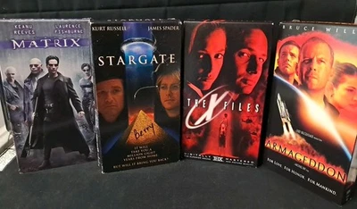 Sci-Fi VHS Tape Lot: The Matrix Stargate Armageddon The X Files - Image 1 of 4