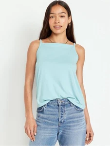 Camiseta sin mangas Old Navy para mujer talla grande ~ azul relajado cami... nueva con etiquetas - Imagen 1 de 4
