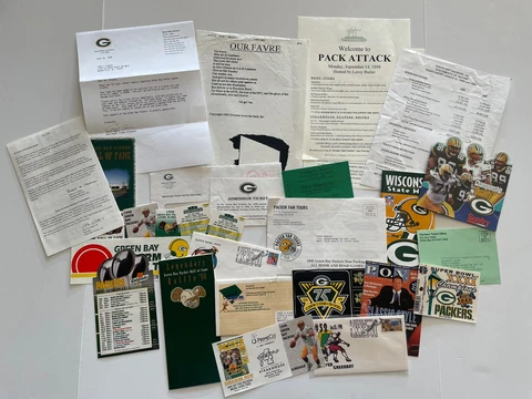 Green Bay Packers Lot Favre Steakhouse Season Ticket Letters Cover