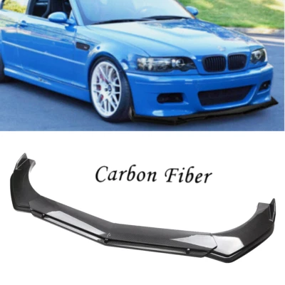 Front Bumper Lip Spoiler Splitter Carbon Fiber For BMW 3 Series E46 M3 E90 E91 - Imagem 1 de 4