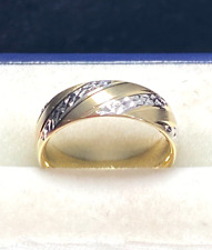 Superb Genuine Real 10K Yellow White Gold Men Women's Ring Rings (ET)