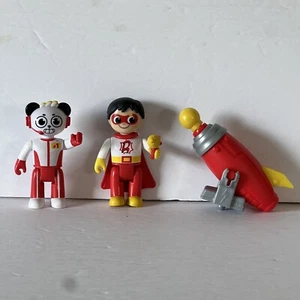 Ryan’s World Just Play 2 Figures And Rocket Toy Lot Cake Toppers Approx: 2.5” - Picture 1 of 10