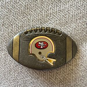 1979 SF San Francisco 49ers Football Belt Buckle Lee Helmet NFL Vintage Old