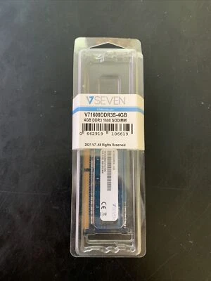 V7 World Memory RAM Upgrade 4GBDDR3 SODIMM - Image 1 of 2