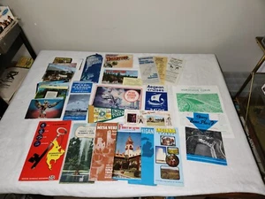 Vintage 1950s-1970 Travel Ephemera Lot Brochures Post Cards More - Picture 1 of 15