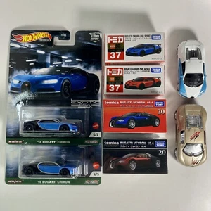 Bugatti Veyron & Chiron Lot Tomy Tomica Hot Wheels Premium YTGF Rong Xing Toys - Picture 1 of 12