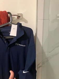 Nike Polo golf  Neue Health NeueHealth blue Shirt men's adult Large  NEW  NWT - Picture 1 of 3