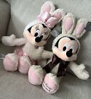 Disney Easter Mickey and Minnie Plush Bunny Dolls New In Hand 2024 Embroidered