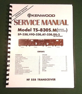 Kenwood TS-830S Serviceanleitung: 11"" x 17"" ausklappbare Schaltpläne & Kunststoffabdeckungen! - Bild 1 von 1