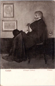 Postal artística - Retrato de Thomas Carlyle - Artista Whistler - Glasgow Escocia - Imagen 1 de 2