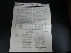 1969 Shure Vocalmaster VA301-S Speaker Column Spec Sheet - Picture 1 of 4