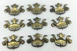 Lot of 9 Vintage KBC Keeler Brass Batwing Chippendale Style Drawer Pulls K12026 - Picture 1 of 8