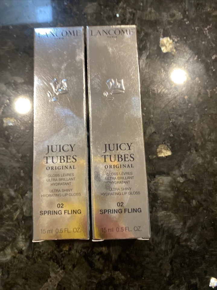 LANCOME JUICY TUBES ORIGINAL Ultra Shiny Hydrating Lip Gloss 02 Spring Fling NIB - Image 1 of 1