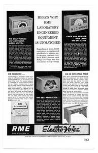 QST Ham Radio Magazine Print Ad RME 4350A Receiver/RME DB23 Preselector,,(12/59) - Picture 1 of 1