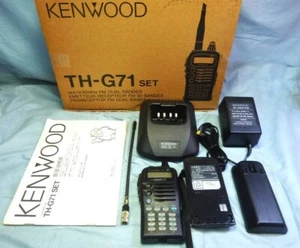 Kenwood Th-G71 Dual Band Handheld VHF/UHF Radio 144/430MHz Tested Used - Afbeelding 1 van 7