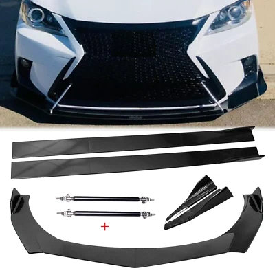 For LEXUS CT200H Front Bumper Lip Chin Splitter Spoiler Side Skirt Body Kit Foto 1 de 4