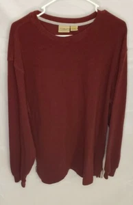 VTG L. L. Bean 100% Cotton Crewneck Long Sleeve Pullover Sweater Maroon Size XL - Picture 1 of 5