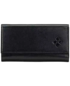 PATRICIA NASH TERRESA TRIFOLD WALLET BLACK LEATHER NWT $119.00! - Picture 1 of 7