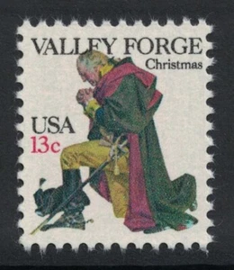 Scott 1729- Washington at Valley Forge, Christmas- MNH 13c 1977- US mint stamp - Picture 1 of 1