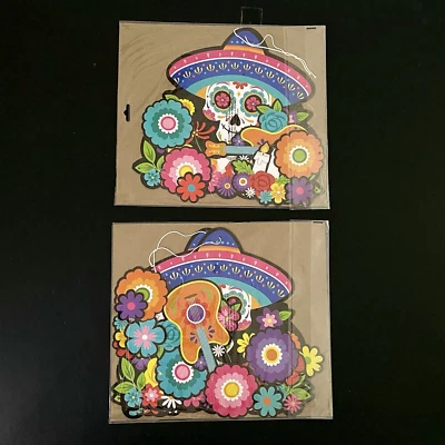 Decoración de Pared Halloween Móvil Colgante Calavera Fiesta Floral Sombrero Esqueleto Foto 1 de 4