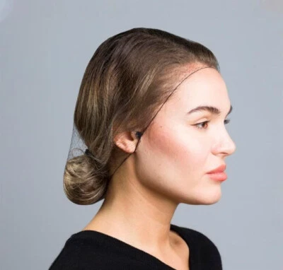 Hair nets, 21" Black, Lightweight, Individually wrapped, 144 nets/bx 20bx/case - Image 1 of 3