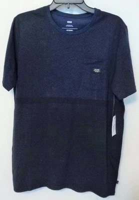 Globe Moonshine Tee Shirt Men's Medium Dark blue Stripes Pocket see Measurements - Image 1 of 4