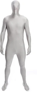Silver Morphsuit M - XXL Men`s Women`s Skinsuit Zentai Suit Halloween Costume - Picture 1 of 8