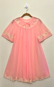 Jenelle of California Small/Med? VINTAGE RARE Fly Away Robe Negligee Pink/Yellow - Picture 1 of 11