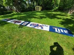 NFL Chicago Bears Miller Lite Banner Vinyl VERY BIG ~ 27 FEET x 37 3/4" ~ - Imagen 1 de 11