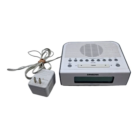 Sangean Digital AM FM Alarm Clock Radio RCR-5 White Cover