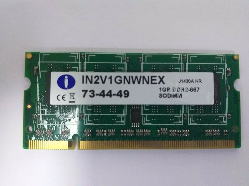 RAM SODIMM DDR2 1GB 667MHZ PC2-5300S-555 - Imagen 1 de 1