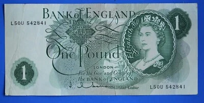 1963 British Bank of England, Elizabeth II, £1 Banknote Hollom "L50U" [32074] - Image 1 of 2