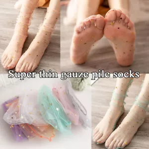 Womens Fishnet Sexy High Stockings Hosiery Tulle Transparent Socks Long Socks ^ - Picture 1 of 16