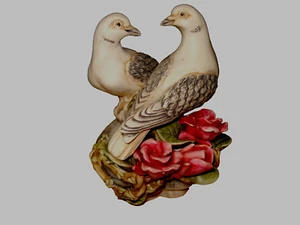 Harmony Kingdom Romance Annual Love and Peace Lovebirds Doves With Box 2000 - Picture 1 of 4