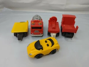 Lote de vagones de tren Fisher Price Geotrax camión de bomberos coche amarillo vehículo - Imagen 1 de 6
