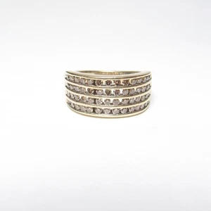 Estate 10K Yellow Gold 56 Cognac Brilliant Cut Diamond Cluster Ring 1.00 Ct - Picture 1 of 4
