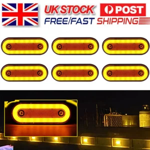 6xLed Lights Side Marker Orange Amber Amber Trailer Truck Lorry Recovery 12/24v - Picture 1 of 17