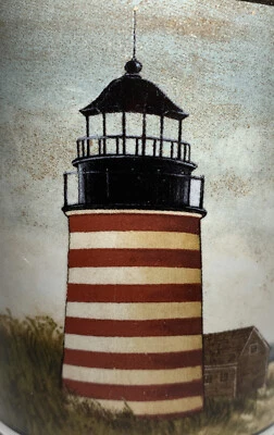 Taza David Carter Marrón Oneida POR EL MAR Faro Náutico Barcos Gres Foto 1 de 4