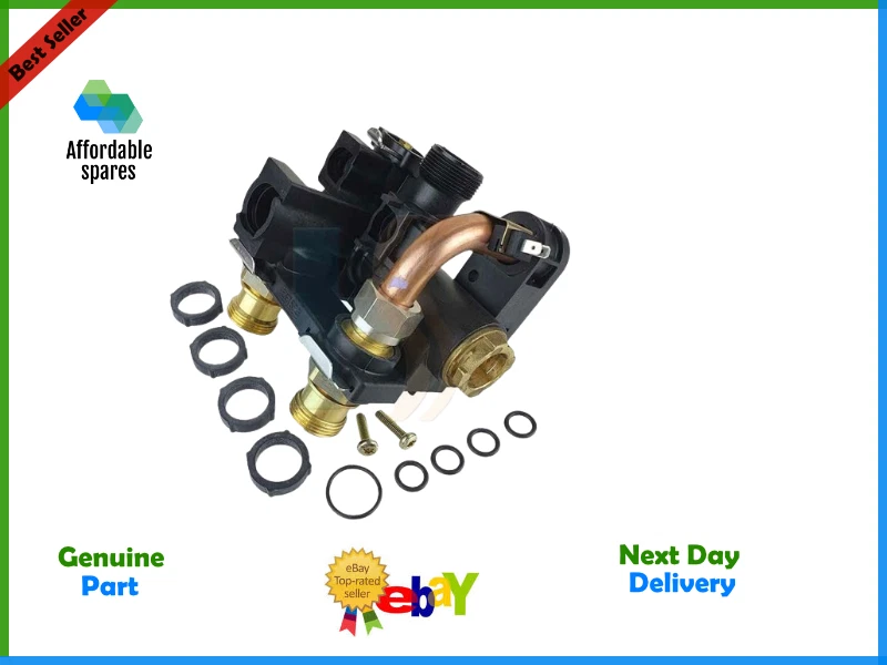 GLOWWORM 24CXI 30CXI 38CXI SANITARY BLOCK 3 WAY DIVERTER VALVE 802131 2000802131 - Image 1 of 1