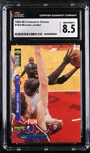 Michael Jordan 1995-96 Upper Deck Collector's Choice Fun Facts CSG 8.5 Mint Plus - Picture 1 of 2