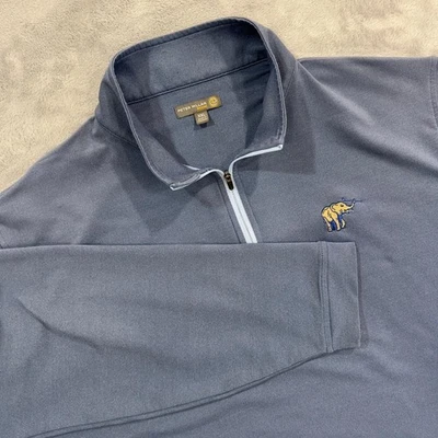 Pullover de golf Peter Millar Alabama con logotipo de elefante 1/4 cremallera manga larga XXL para hombre Foto 1 de 4